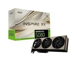 MSI VGA GEFORCE RTX 5080 16G INSPIRE 3X OC RTX5080 16GB GDRR7 256 B DX12 PCIE 5.0 X16 (3XDP 1XHDMI)