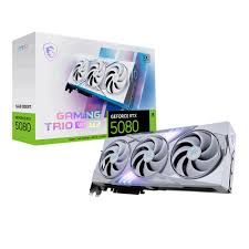 MSI VGA GEFORCE RTX 5080 16G GAMING TRIO WHITE RTX5080 16GB GDRR7 256 B DX12 PCIE 5.0 X16 (3XDP 1XHDMI)