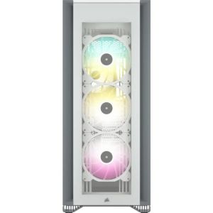 CORSAIR CC-9011227-WW iCUE 7000X RGB TEMPERLI CAM 4x140mm FAN DAHILI RGB KONTROLCU FULL TOWER SMART BILGISAYAR KASASI WHITE