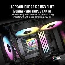 CORSAİR AF SERİSİ İCUE AF120 RGB 120MM PWM LİGHTİNG NODE CORE RGB KONTROLCÜ DAHİL RGB FAN 3'LÜ PAKET SİYAH(CO-9050154-WW)