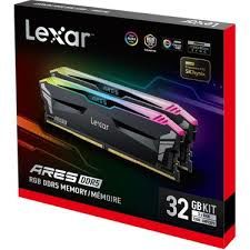 LEXAR ARES RAM DT GAMING DDR5 UDIMM 32GB KIT (2X16GB) 288PIN 6400 CL32 1.4V MEMORY WITH HEATSINK AND RGB LIGHTING DUAL PACK WHITE COLOR LD5EU016G-R6400GDWA
