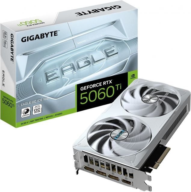 GVN506TEAGOCICE16G VGA RTX5060TI EAGLE OC ICE 16GB 128B GDDR7 DP-HDMI EKRAN KARTI