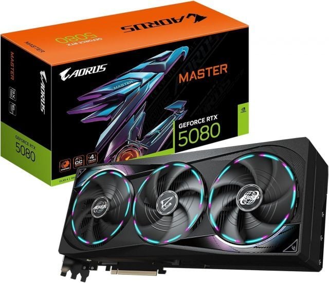 GV-N5080AOR-M-16GD VGA RTX5080 AORUS MASTER 16GB 256B GDDR7 DP-HDMI EKRAN KARTI