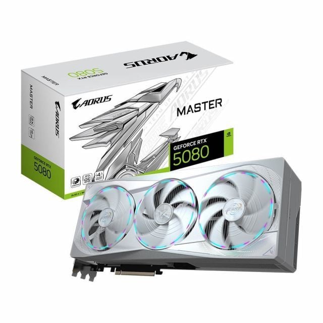 GVN5080AORMICE16GD VGA RTX5080 AORUS MASTER ICE 16GB 256B GDDR7 DP-HDMI EKRAN KARTI
