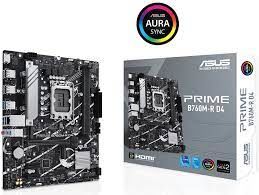 ASUS MB PRIME B760M-R D4 INTEL B760 LGA1700 DDR4 5333 HDMI 2x M2 USB3.2 AURA RGB 2.5Gbit LAN mATX 96GB RAM DESTEGİ ASUS 5X PROTECTION III