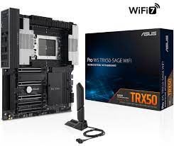 ASUS PRO WS TRX50-SAGE WIFI AMD TRX50 sTR5 DDR5 8000 3x M2 USB3.2 WiFi 7 + BT 10Gbit + 2.5Gbit LAN CEB 1TB’a KADAR RAM DESTEĞİ 1x SlimSAS Portu Asus Control Center Express Hediyeli