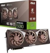 ASUS RTX5080-O16G-NOCTUA-NVIDIA-GEFORCE-RTX 5080-16GB GDDR7-256bit--OC-2xHDMI-3xDP-RGB-DLSS4 EKRAN KARTI