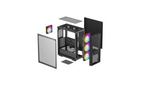 MATREXX55MESHV4C Matrexx55 Mesh V4 C Siyah 4 ARGB Fanlı Oyuncu Kasası