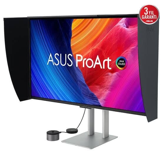ASUS ProArt PA32UCDMR-K 31.5 QD-OLED 3840x2160 0.1ms 240Hz 250cd Thunderbolt DP HDMI USB-C Hoparlör VESA 3YIL ULTRA SLIM PD 96W HDR HLG DOBLY VISION %99 DCI-P3 THUNDERBOLT DESTEĞİ CALMAN DESTEĞİ MONİTÖR