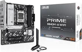 ASUS MB PRIME B840M-A WIFI AMD B840 AM5 DDR5 7600 2xDP HDMI 3x M2 USB3.2 WiFi 6E + BT AURA RGB 2.5Gbit LAN mATX ASUS MB 5X PROTECTION III, BIOS FlashBack Butonu