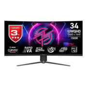 MSI 34 MPG 346CQRF X24 3440x1440 (UWQHD) 21:9 CURVE 1500R RAPID VA 240HZ 0.5MS (Min.) ADAPTIVE-SYNC GAMING MONITOR