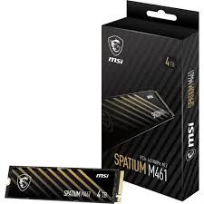 MSI SSD SPATIUM M461 PCIE 4.0 NVME M.2 4TB R:5000 W:4200