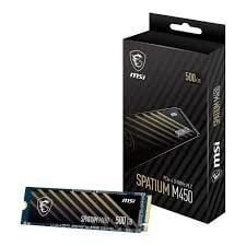 MSI SSD SPATIUM M450 PCIE 4.0 NVME M.2 500GB V1 NVMe M.2 500GB R:3000 W:2000