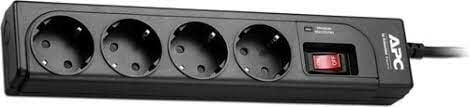 P43B-RS APC 4'lü Akım Korumalı Priz 230V, Siyah