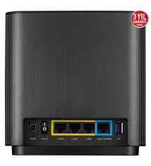 ASUS ZenWiFi XT8 AX6600 WiFi6 Tri-Band Kablosuz Mesh Sistemi (Siyah, İkili Paket)