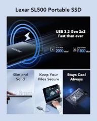 LEXAR 2TB LSL500X002T-RNBNG EXT.SSD 2TB USB3.2 GEN2X2 UP TO 2000MB/S READ AND 1800MB/S WRITE