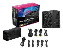 MSI MPG A1250GS PCIE5 1250W 80+ GOLD ATX 3.1 PCIE 5.1 2X 12V-2X6 POWER SUPPLY