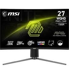MSI 27 MAG 27CQ6PF 2560x1440 (WQHD) 16:9 CURVE 1500R RAPID VA 180HZ 0.5MS FREESYNC GAMING MONITOR