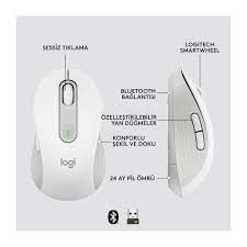 LOGITECH M650 L SIGNATURE KABLOSUZ TAM BOYUTLU MOUSE - BEYAZ 910-006238
