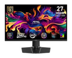 MSI 26.5 MAG 273QP QD-OLED X24 2560x1440 (WQHD) 16:9 FLAT QD-OLED 240HZ 0.03MS FREESYNC PREMIUM PRO GAMING MONITOR