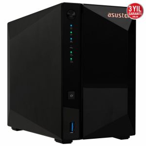 ASUSTOR AS3302T REALTEK RTD1296 2 YUVALI (2X22TB DESTEĞİ) 2GB DDR4 2.5GBE X1 USB 3.2 X3