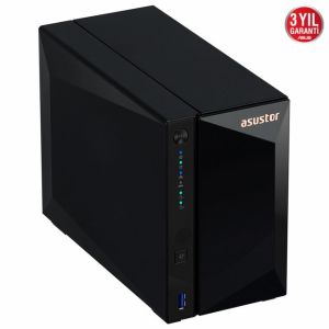 ASUSTOR AS3302T REALTEK RTD1296 2 YUVALI (2X22TB DESTEĞİ) 2GB DDR4 2.5GBE X1 USB 3.2 X3
