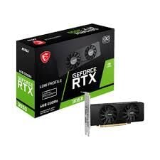 MSI VGA GEFORCE RTX 3050 LP E 6G OC RTX3050 6GB GDDR6 96B DX12 PCIE 4.0 X8 (1XDP 2XHDMI)