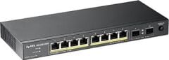 ZYXEL GS1100-10HP 8 PORT 10/100/1000 Mbps 2 SFP PORT YÖNETİLEMEZ POE SWITCH kmp