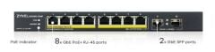 ZYXEL GS1100-10HP 8 PORT 10/100/1000 Mbps 2 SFP PORT YÖNETİLEMEZ POE SWITCH kmp