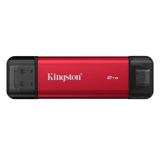 2TB Dual USB-A/C Portable SSD, Up to 1050MB/s USB 3.2 Gen 2