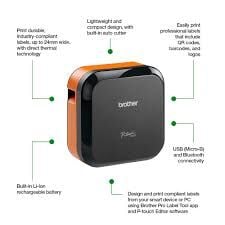 BROTHER P-TOUCH PT-E720BT 6 - 24MM BASKI TZE SERİSİ MOBIL ETİKET YAZICI BLUETOOTH USB BAĞLANTI (PİL DAHİL)