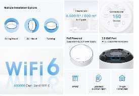 DECO-X50-POE-1P AX3000 Whole Home Mesh Wi-Fi 6 System with PoE