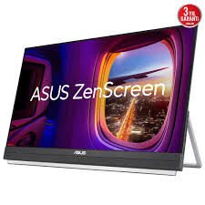 ASUS ZenScreen MB229CF 21.5 IPS 1920x1080 5ms 100Hz 250cd HDMI USB-C Hoparlör VESA 3YIL USB-C PD 60W hoparlör taşıma kolu/kapanabilir stant tasarımı C biçimli mandal kanca kiti derin bas hoparlörü 2.1 kanal ses çevresel sürdürülebilirlik