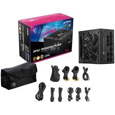 MSI PSU MPG A1000GS PCIE5 1000W 80+ GOLD ATX 3.1 2X12V-2X6 POWER SUPPLY