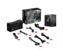 MSI PSU MAG A850GLS PCIE5 850W 80+ GOLD ATX 3.1 PCIE 5.1 2X 12V-2X6 POWER SUPPLY