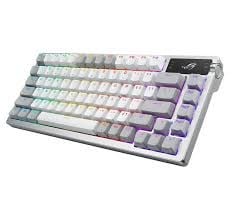 ASUS ROG AZOTH/NX SNOW/ABS/TR/BEYAZ OLED DISPLAY GASKET-MOUNT 3 KATMANLI İZOLASYON ABS TUŞLAR 3 MOD BAĞLANTI ROG/NX SWITCH OYUNCU KLAVYESİ BEYAZ