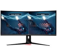 ASUS ROG STRIX XG349C 34 IPS KAVİSLİ FREESYNC VE GSYNC UYUMLU 3440x1440 1ms 180Hz 400cd DP HDMI USB Hoparlör VESA 3YIL ELMB, 135% sRGB, HDR YÜKSEKLİK AYARLI MONİTÖR