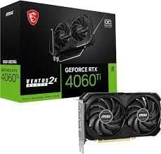 MSI VGA GEFORCE RTX 4060 TI VENTUS 2X BLACK 8G OC RTX4060 TI 8GB GDDR6 192B DX12 PCIE 4.0 X16 (3XDP 1XHDMI)
