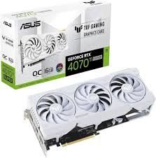 ASUS TUF-RTX4070TIS-O16G-WHITE-GAMING SUPER OC 16GB GDDR6X 256bit  2670MHz OC 2xHDMI 3xDP RGB DLSS3 EKRAN KARTI