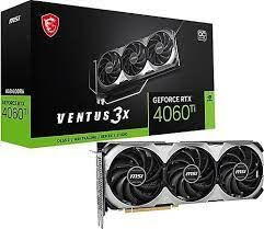 MSI VGA GEFORCE RTX 4060 TI VENTUS 3X 8G OC RTX4060 TI 8GB GDDR6 192B DX12 PCIE 4.0 X16 (3XDP 1XHDMI)