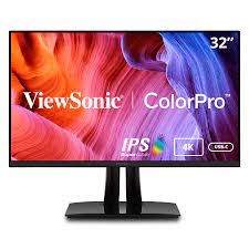 VIEWSONIC VP3256-4K PROFESYONEL MONITOR 31.5 5MS 60HZ IPS 3840X2160 4K 350 HDMI DP USB TYPE C SRGB PANTONE 16:9 20M:1 1.07B HOPARLOR 3 KENAR CERCEVESIZ ADAPTIVE SYNC FLICKER FREE MAVI ISIK FILTRESI TILT SWIVEL PIVOT YUKSEKLIK AYARI VESA ENERGY STAR