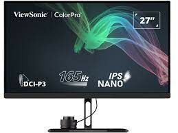 VIEWSONIC VP2776 PROFESYONEL MONITOR 27 3MS 165HZ NANO IPS 2560X1440 2K 400 HDMI DP USB TYPE C DCI-P3 PANTONE 16:9 20M:1 1.07B HOPARLOR 3 KENAR CERCEVESIZ KALIBRASYON FREESYNC / G-SYNC COMPATIBLE FLICKER FREE MAVI ISIK FILTRESI TILT SWIVEL PIVOT YUKSEKLIK