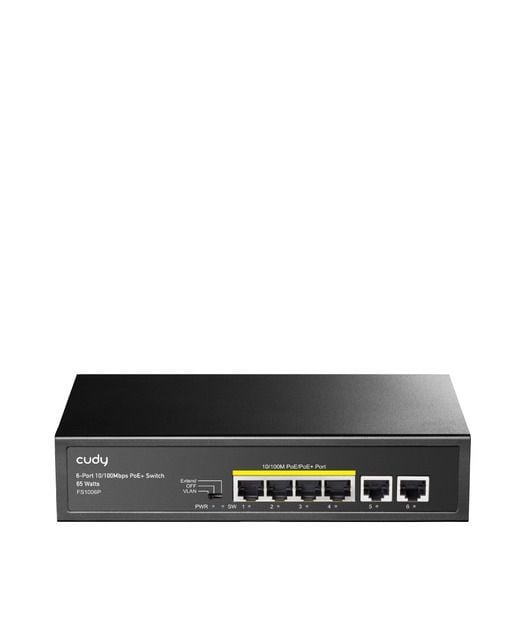 CUDY 6-Port 10/100M PoE+ Switch 60W