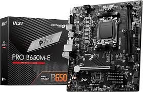 MSI MB PRO B650M-E AM5 DDR5 6800MHZ(OC) HDMI VGA M.2 USB3.2 2.5G LAN mATX