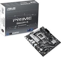 ASUS PRIME B860M-K Intel B860 LGA1851 DDR5 8800 DP HDMI Çift M2 USB3.2 AURA RGB 2.5Gbit LAN mATX 6+1+1 Güç Aşamaları, 1xGen5 M.2, Ready for Advanced AI PC