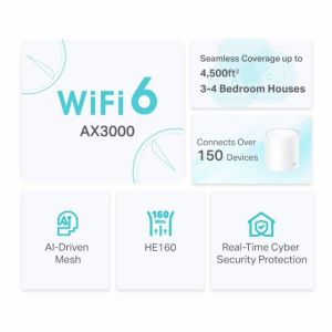 DECO-X50-2P AX3000 Whole Home Mesh Wi-Fi 6 System