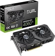 ASUS DUAL-RTX4060TI-O8G-EVO NVIDIA GEFORCE RTX 4060 TI-8G 8GB GDDR6 128bit 2595MHz OC HDMI 3xDP DLSS3 EKRAN KARTI
