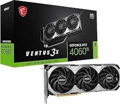 MSI VGA GEFORCE RTX 4060 TI VENTUS 3X E 8G OC RTX4060TI 8GB GDDR6 128B DX12 PCIE 4.0 X16 (3XDP 1XHDMI)