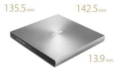 ASUS ZENDRIVE-U8M SDRW-08U8M-U HARİCİ ULTRA İNCE DVD YAZICI M-DISC USB Type-C GÜMÜŞ