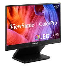 VIEWSONIC VP16-OLED PROFESYONEL MONITOR 15,6 1ms 60Hz OLED 1920x1080 FHD 400 HDMI USB TYPE C DCI-P3 PANTONE 16:9 1M:1 1.07B HOPARLOR 3 KENAR CERCEVESIZ KALIBRASYON FLICKER FREE MAVI ISIK FILTRESI TILT YUKSEKLIK AYARI ENERGY STAR EPEAT